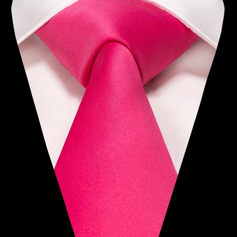 RBOCOTT Solid Color Tie and Pocket Square Hankerchief with Lapel Pin Set for Men - Image 3